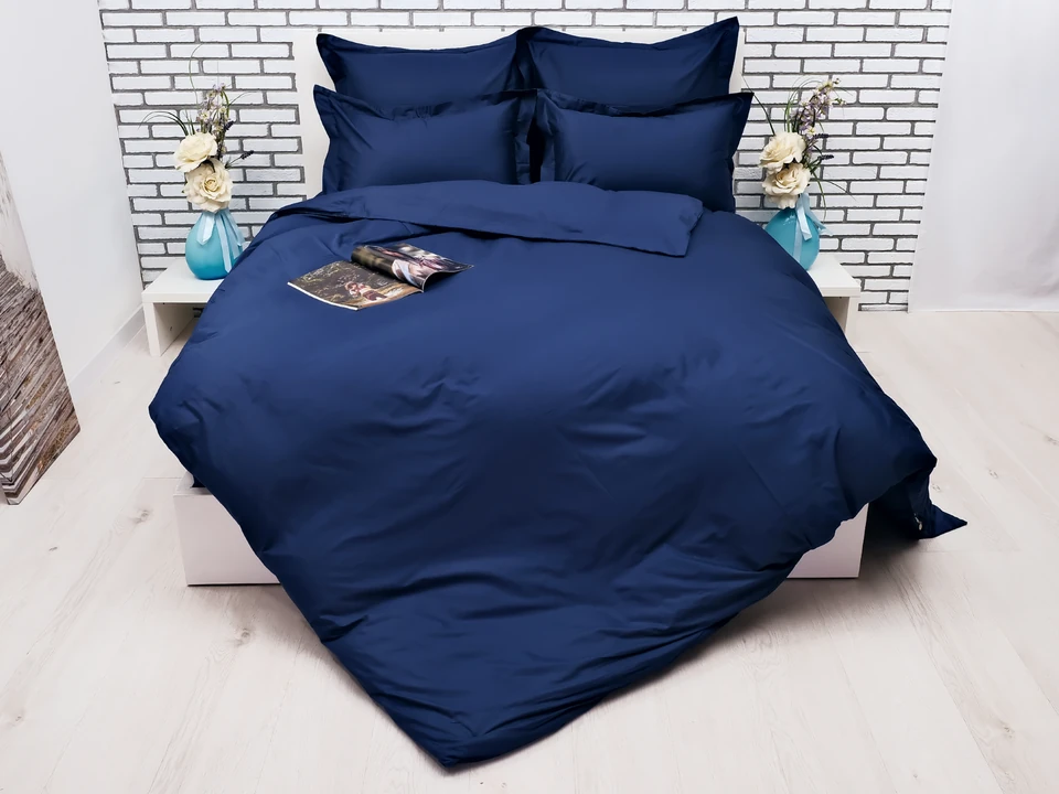 Купить качественное синее постельное белье LaScala.ua S-33