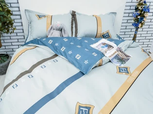 Синее постельное белье сатин в магазине LaScala.ua Y230-035