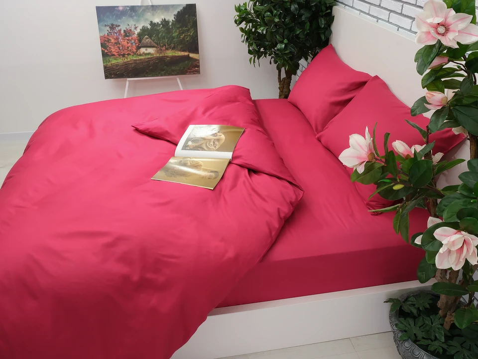 Красный сатин LUX постельное белье в магазине LaScala.ua SP-07